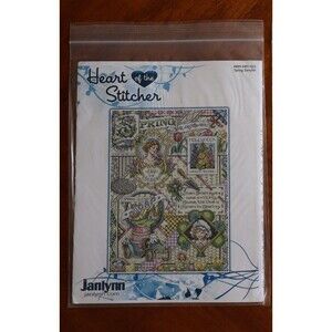 Janlynn Counted Cross Stitch CHART ONLY Spring Sampler Heart of the Stitcher